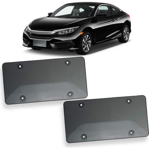 Car Exterior Accessories License Plate Shields Bubble Tinted- Smoke License Plate Tag Frame Cover Shield Car Truck 2PCS