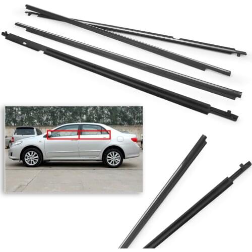 For Toyota Corolla 2009-2012 Car Weatherstrip Door Belt Molding Window Moulding Trim 2009 2010 2011 2012 Chrome