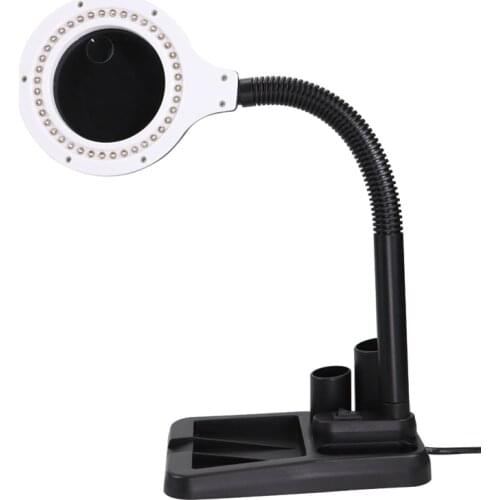 EU Plug Magnifying Glass Multitool Magnifiers 5X 10X Adjustable High Quality Magnifiers Glass Soldering Electronic Maintenance