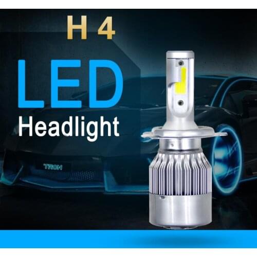 Car LED Headlight Kit H4 HB2 9003 72W 8000LM COB Car LED Headlight Hi/Lo Beam Bulbs Kit 6000K White Lamp Car Accessories