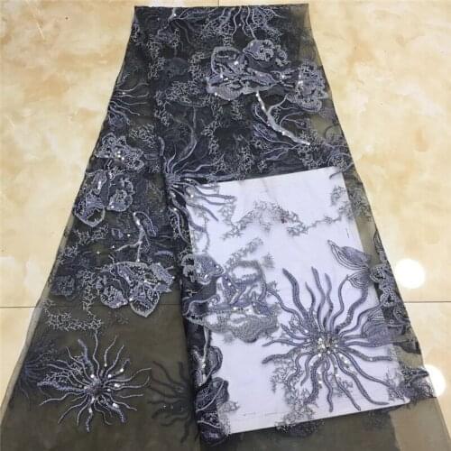 Best quality sequins net lace fabric JRB-291907 for wedding dress embroidered french tulle lace fabric