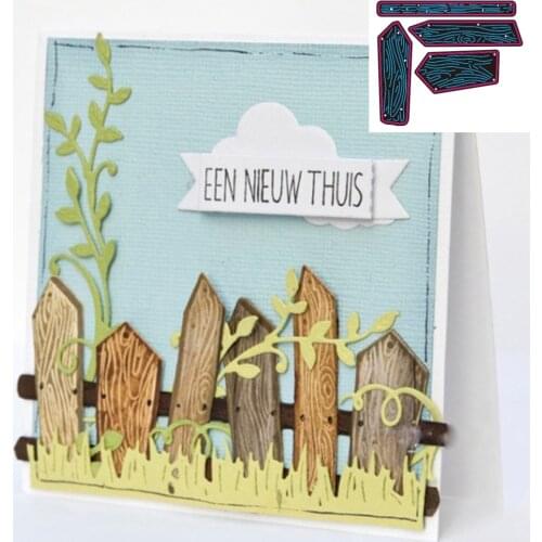 New railing signage tree fence metal cutting mold scrapbook paper gift card DIY decorative mold template