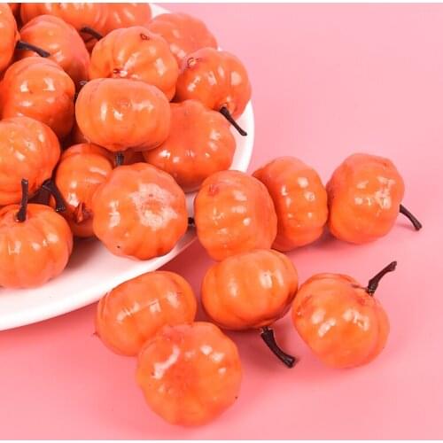 New25Pcs Mini Simulation Pumpkin Fake Artificial Vegetabl Thanksgiving Festival Home Party For Home Halloween Props DIY Crafts