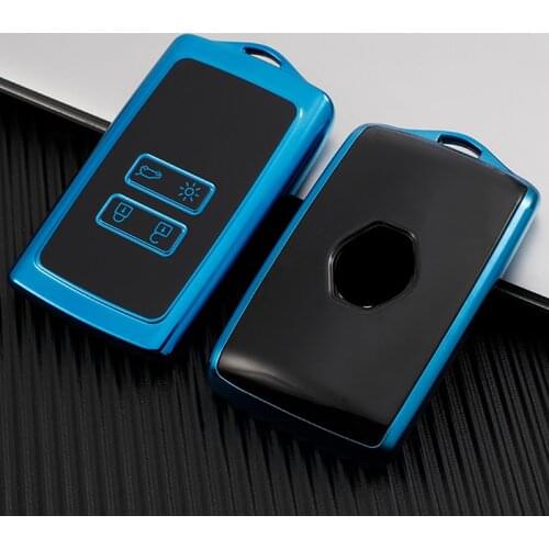 New Styles TPU Automotive Key Cover Leather Protective Cover With 4 Button For Renault Clio Logan Megane 2 3 Koleos Scenery Card