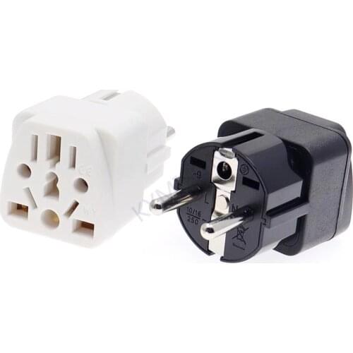 New Universal Italy Switzerland India UK US AU to EU German Russia AC Power Socket Schuko Plug Travel Charger Adapter Converter