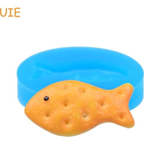 QYL052U 28.5mm Fish Cookie Silicone Mold - for Food Safe Fondant, Cake Decoration Craft, Biscuit, Resin Clay, Gum Paste, Candy