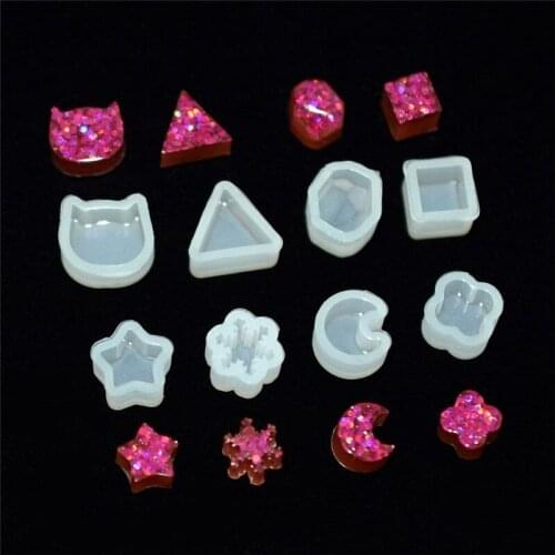 SNASAN 1pair earrings beads Silicone Mold star moon clover snow for jewelry Resin Silicone Mould handmade DIY epoxy resin molds