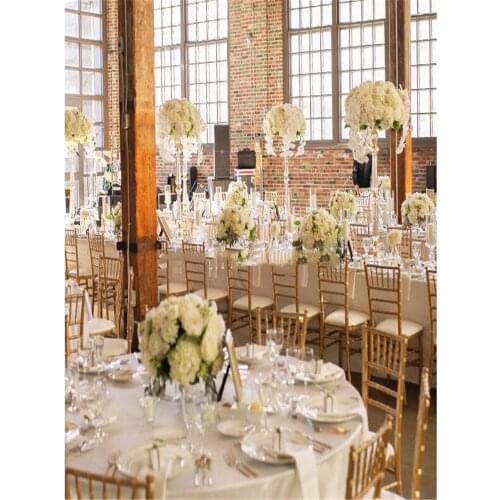 Wedding props Acrylic Flower Stand Crystal Road Lead Vase Transparent Candlestick Home Decorations