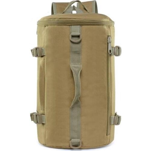 Tactical Military Army Backpack Multi-Function Portable Climbing Handbag Outdoor Canvas Foldable Bucket Backpack Shoulder Pack