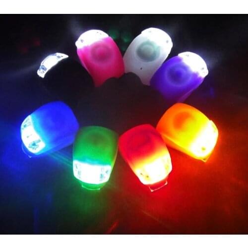 Bike Lamp Bicycle Front Light Silicone LED Headlight Rear Taillight Wheel Bike Light Waterproof Cycling MTB Bicycle Accessories