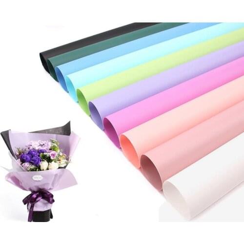 Florist Wrapping Paper 20pcs/lot 60X60CM Flower Bouquet Waterproof Wrapping Supplies Wedding Valentine Bouquet Gift Wrap Decor