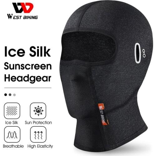 WEST BIKING Summer Ice Silk Cycling Caps Motorcycle Helmet Liner Breathable Headband Balaclava Men Women Bicycle Headwear Hat