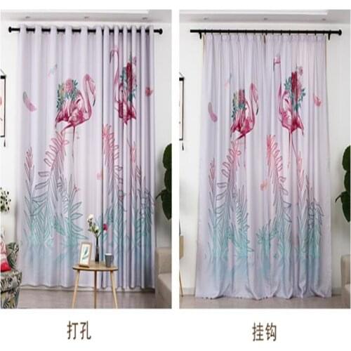 Custom 3d curtains small fresh bedroom living room bay window blackout curtains soundproof windproof curtains