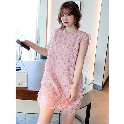 High quality Design of hollow out joining together solid color dress women summer new products