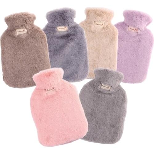Winter Hot Water Bottle, Portable and Reusable Protective Plush Cover, Used for Back, Neck, Waist, Hands, Bed To Keep Warm