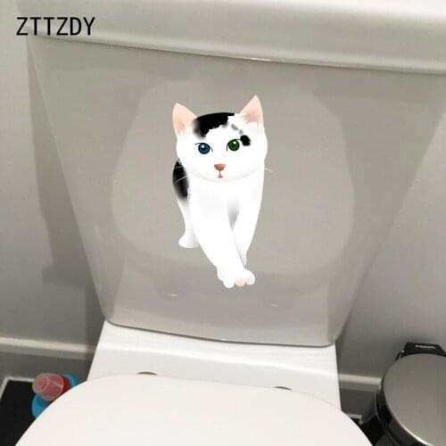 ZTTZDY 11.1*21.1CM Wall Sticker Living Room Modern Art Home Decor Toilet Decal Animal Cat T3-0206
