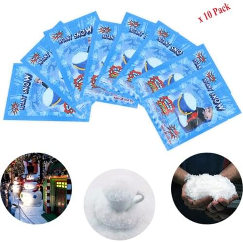 10pcs/lots Artificial SnowFlake Decor Fake Magic Instant Snow Fluffy For Festival Christmas Tree Decoration wedding gift