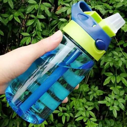 2PCS/SET New 500ML Baby Water Bottles Infant Newborn Cup Children Learn Feeding Straw Juice Drinking Bottle BPA Free for Kids
