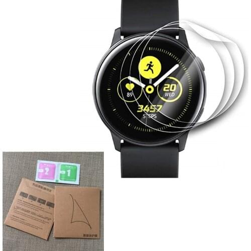 3 PACK For Samsung Galaxy Watch Active 2 44mm 40mm Screen Protector Ultra-thin Soft Clear LCD Guard Shield Skin Protective Film