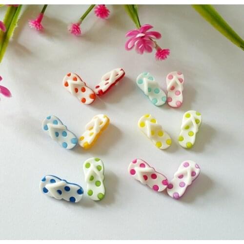 50pcs/pack Bulk slipper style Buttons 20mm DIY Nylon Plastic sewing Buttons for craft botones decorativos Craft DIY Scrapbook