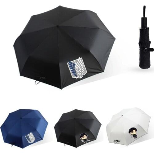 Anime Attack on the Giant Umbrella Three-Folding Umbrella Child Cartoon Windproof Folding Sun Rain