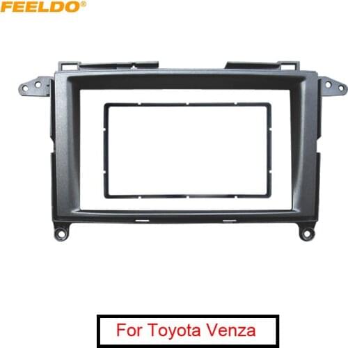 FEELDO Car Stereo Panel Fascia Frame Adapter for Toyota Venza Audio Install Dash Face Plate Trim Mount Kit #AM3638