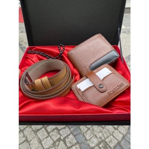 Carlino Taba Classic Wallet Belt Badge Holder Rosary Gift Boxed Elegant Set