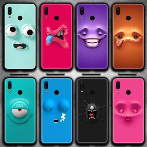 Cute Funny Face Phone Case for Huawei Y6P Y8S Y8P Y5II Y5 Y6 2019 P Smart Prime Pro