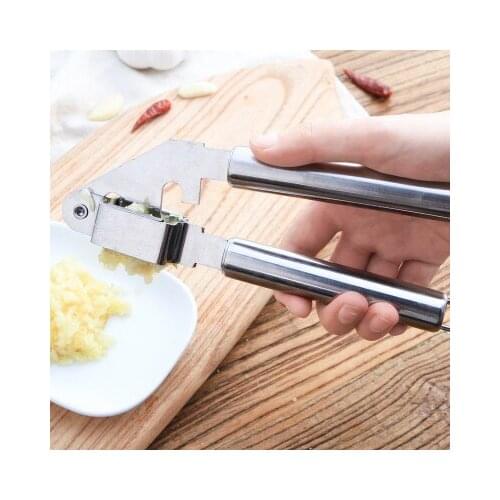 Household Manual stainless steel pressure garlic ginger kitchen tool Stainless steel garlic clip 20cm