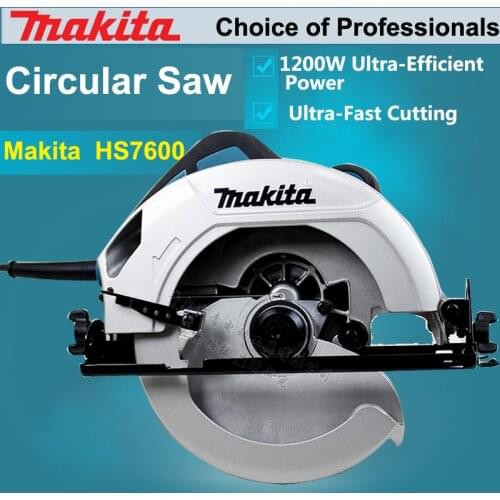 Japan HS7600 Electric Circular Saw Woodworking Circular Chainsaws Portable Saw 220V~50-60Hz 1200W 5.7A 5200/min Class II
