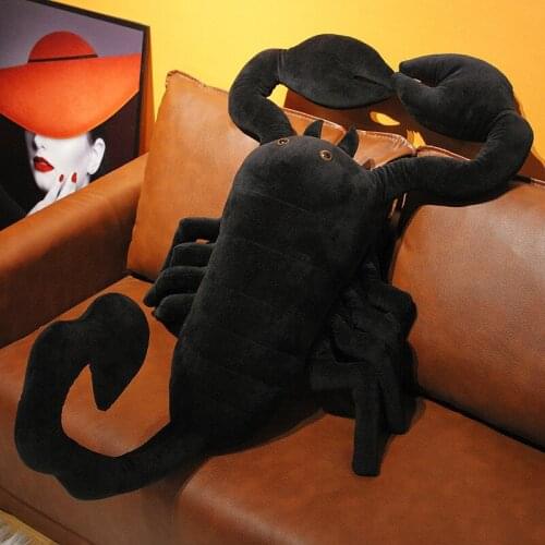 45/100/120CM Simulation Black Scorpion Plush Toys Funny Animal Creative Dolls Stuffed Soft Real-Life Toys for Christmas Birthday