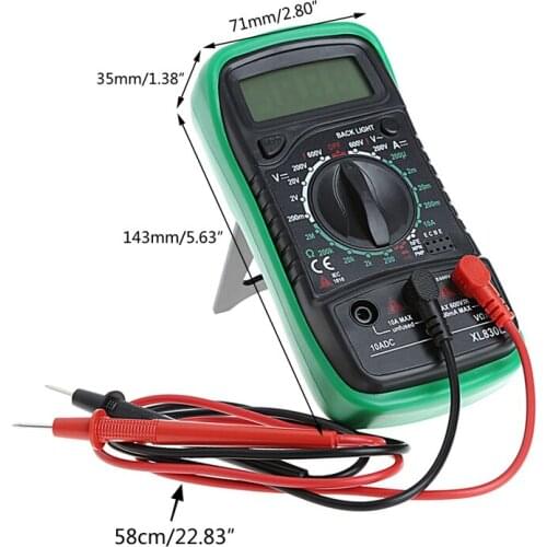 Temperature Meter Handheld LCD Digital Multimeter Tester XL830L Without Battery