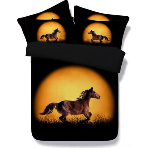 3D Horse Bedding set with Horses print bed sheet duvet cover bedspreads linen California King queen size twin double full design