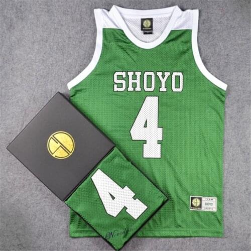 Slam Anime Cosplay Costume SHOYO 4 Enji Fujima 5 Hanagata Replica Basketball Jersey T-Shirt Top Sportswear Uniform Slamdunk