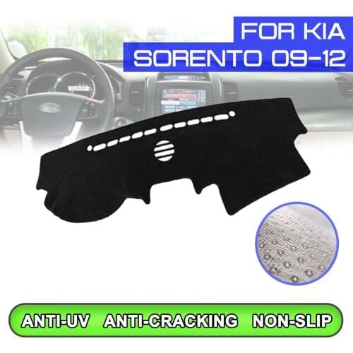 Car Dashboard Mat Anti-dirty Non-slip Dash Cover Mat UV Protection Shade for KIA Sorento 2009 2010 2011 2012
