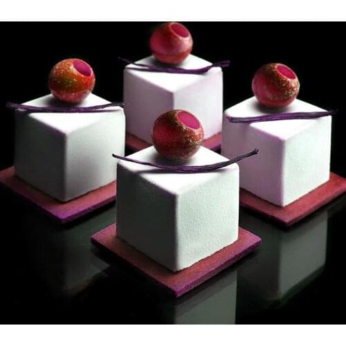 Meibum Cube Cuboid Silicone Cake Mold Mousse Pastry Baking Tools Chocolate Mould Party Dessert Decoration Muffin Pan Kitchen