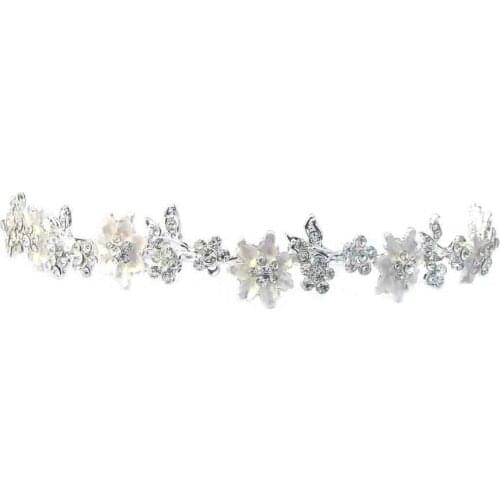 Crystals metal floral headband wedding ornament jewelry accessory 3Pcs lot free shipping