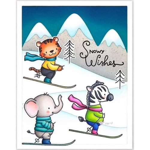 Mmao Crafts Metal Steel Cutting Dies New Snow slope frame Stencil For DIY Scrapbooking Paper/photo Cards Embossing Dies