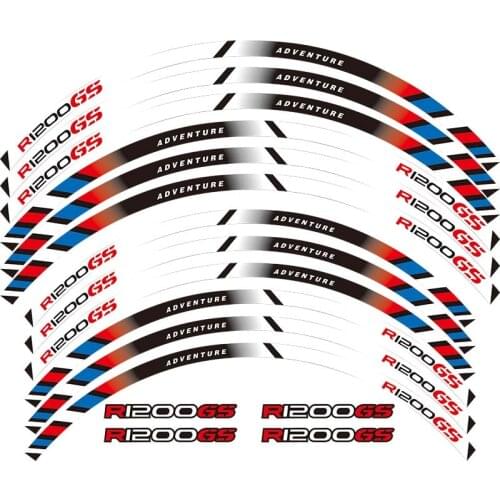Motorcycles wheel stickers Reflective Rim moto Stripe Tape For BMW R1200GS ADVENTURE 19''17