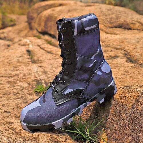 New Winter Military Boots Mens High Quality Outdoor Non-Slip Desert Boots Military Tactical Boots Work Shoes And Naked Boots