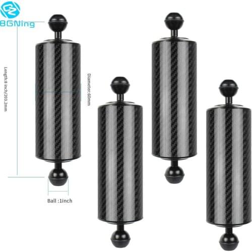 Upgrade Dual Ball 1inch Extend Arm Diving Tray Float Buoyancy Carbon Fiber with Clip Adapter for Gopro Smartphones OSMO Camera