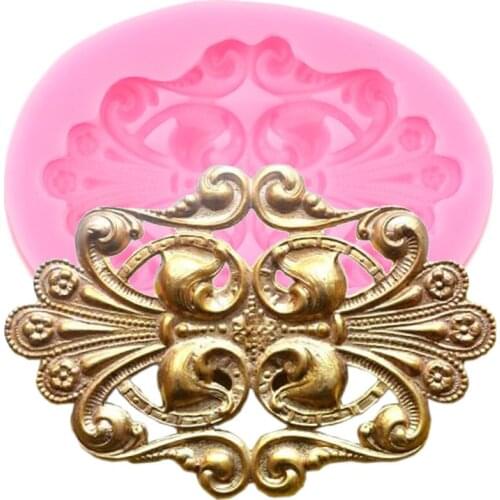 Relief Picture Frame Cupcake Topper Fondant Cake Decorating Tools Cake Border Silicone Mold DIY Candy Resin Clay Chocolate Molds