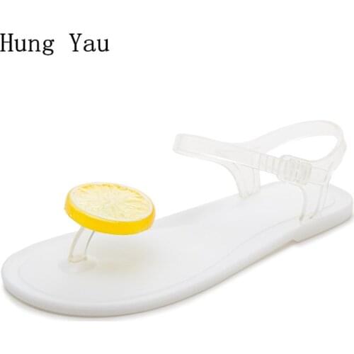 Women Sandals Jelly Lemon Flip Flops 2018 New Summer Fashion Rome Wedges Shoes Woman Slides Beautiful Lady Casual Shoes Female