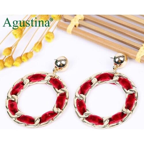 Agustina Drop earrings fashion jewelry circle earrings for women luxury kpop earrings boho stainless steel earings earring gold