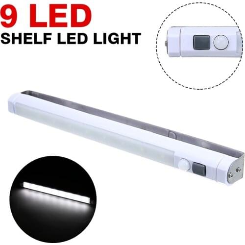 Cupboard Strip Light 9 LED PIR Smart Motion Sensor Strip Light Kitchen Under Cabinet Night Lamp Closet Lighting For Home