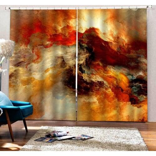 Photo Blackout Curtain 3D Window Curtains Living Room Trendy clouds colorful Curtains For Kitchen