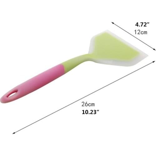 T84E Non-stick Omelette Spatula Durable Heat-resistant Silicone Cooking Tools Wide