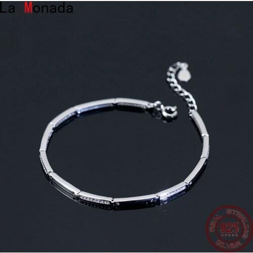 La Monada Fine Silver 925 Jewelry Bracelet Female Woman Special Chain Minimalist Bracelets For Women Silver 925 Sterling