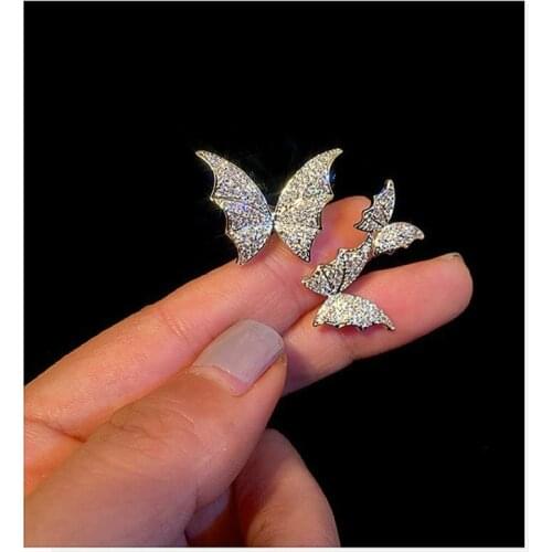 Womens Luxury 925 Sterling Silver Butterfly Wediding Rings Dazzling White Zircon Inlaid Adjustable Opening Ring 2020 Brand New