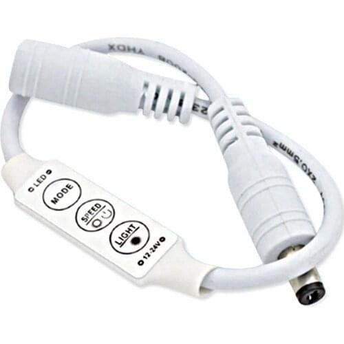 1pc black color 12V 24V Mini 3key LED dimmer mini led controller with DC connector 12A Good Quality